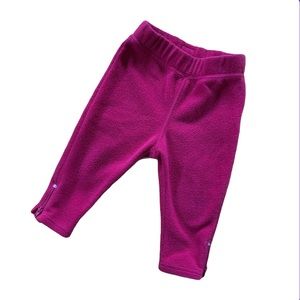 GAP fleece pants with ankle zipper, size 12-18mo